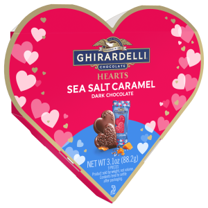 ghirardelli Dark Chocolate Caramel Hearts Gift Box